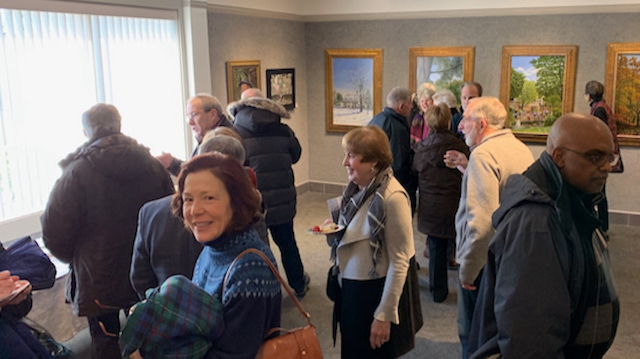 Photo people milling about at Slayton House Gallery for 
