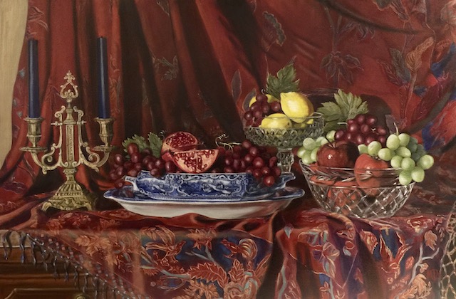 Frui with Red Drape